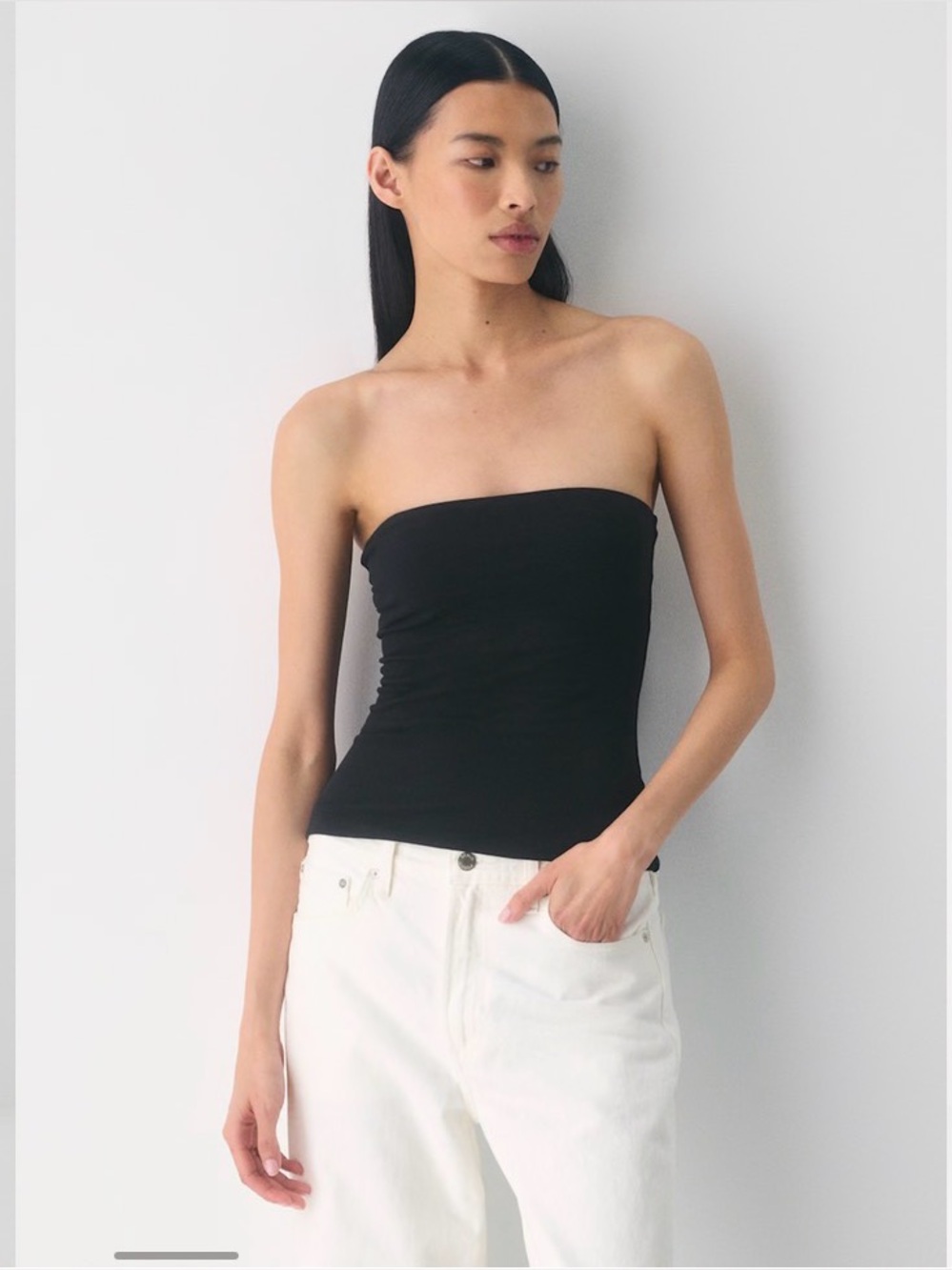 Aritzia Black Cotton Tube Top